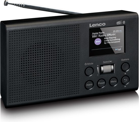 Lenco - Draagbare DAB Radio - FM, DAB+, Bluetooth® en AUX LCD-scherm... | bol.com