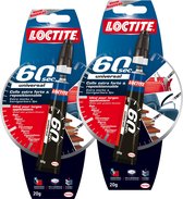 Loctite - Alleslijm -  60 sec - 2x 20gram - in handige zipperbag