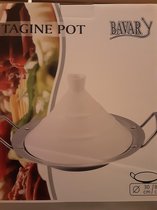 Bavary Tajine Pot Blanc Argent ⌀30cm x 9cm