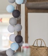 Cotton Ball Lights Regular lichtslinger blauw - Aqua Grey 35