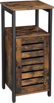 Maison’s Opbergkast – Nachtkastje – Bijzetkastje – Industrieel – Met plank en deur – 37x30x81
