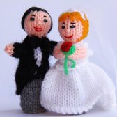 vingerpopje bruid en bruidegom
