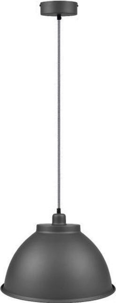 ByMus Makemo - Hanglamp industrieel - Metaal - Ø38cm - 1xE27 - Grijs - Hanglamp Slaapkamer - Hanglamp Woonkamer