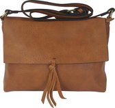 Crossbodytas met flap Flora & Co camel