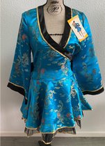 Hihihaha mode - Sexy Geisha Blauw Kostuum | Maat 42