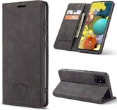 Samsung A51 / A51 5G Bookcase Anti Skim Hoesje Case Vulcano Black