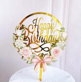 Akyol - Happy Birthday taart prikker - Verjaardagstaart prikker - Goud