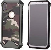 P.C.K. Army/Leger/Camouflage Backcover/Achterkant groen geschikt voor Apple iPhone 12 MET GLASFOLIE