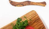 Olive ontbijtmes natuurlijk hout, houten presentatiebord, houten steakplank, handgemaakt