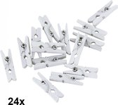 Mini wasknijpers Wit, 24 stuks