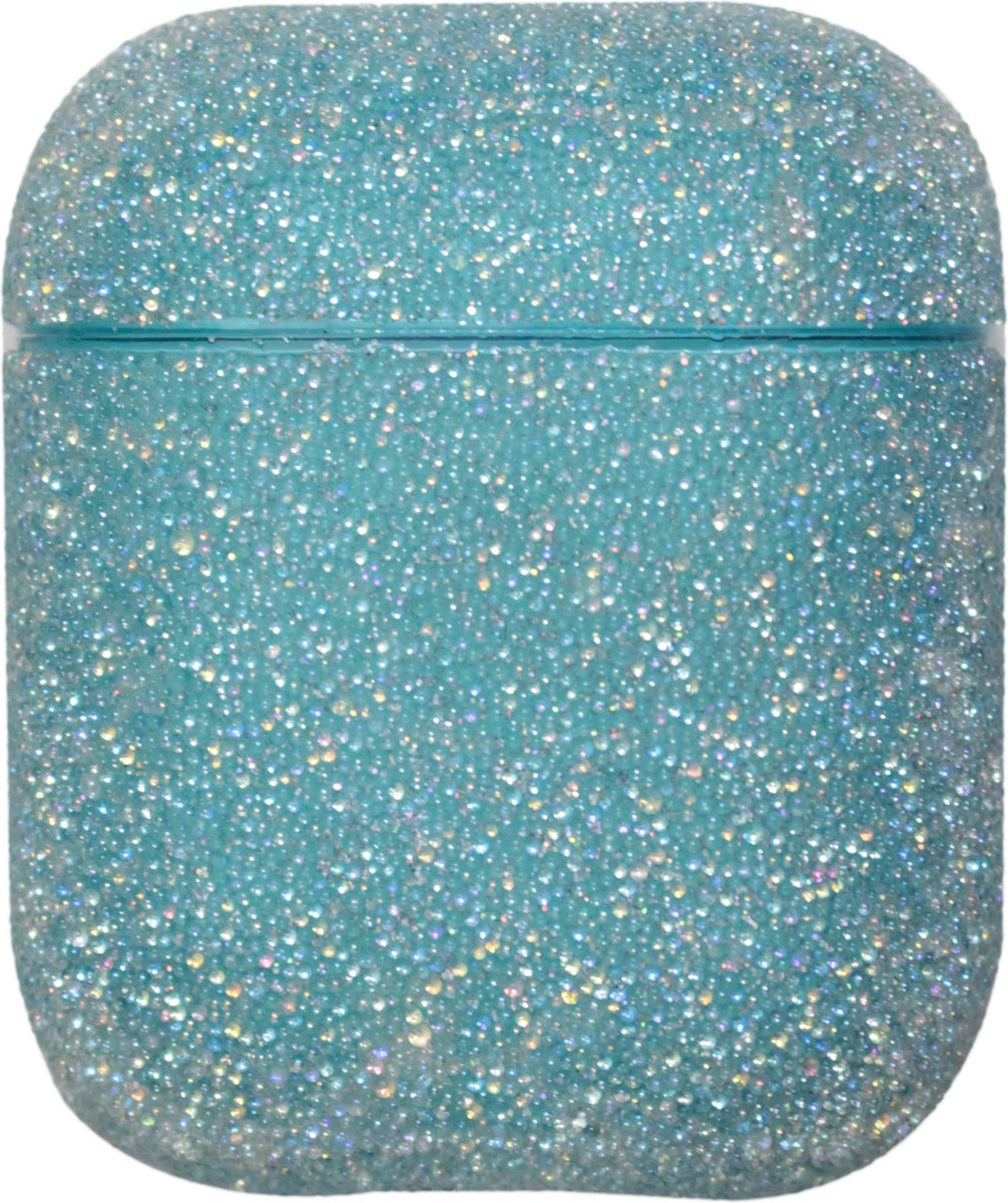 Airpods Hoesje – Glitter Hard Case – Blauw
