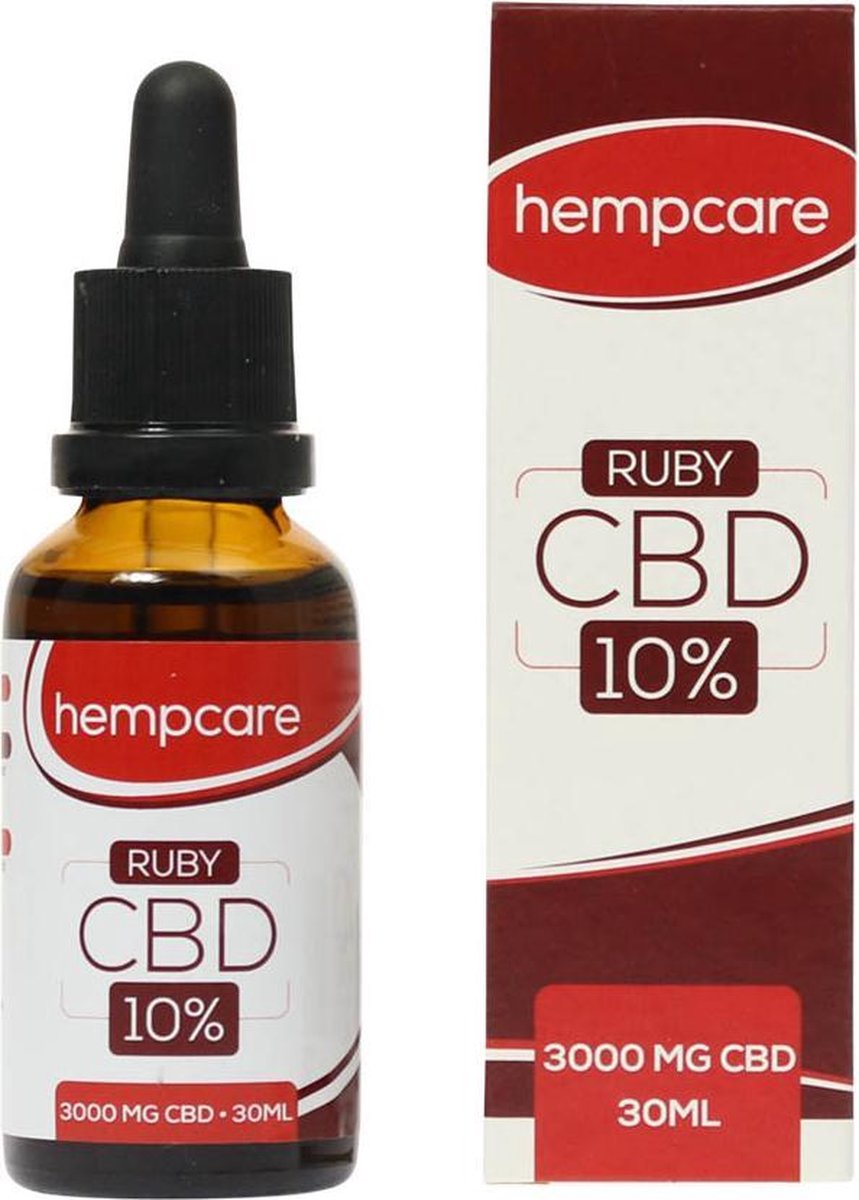 Goedkoopste Hempcare - CBD Oil Drops - RUBY 10 CBD olie - 30ml - Full Spectrum - Biologisch Hennepzaad