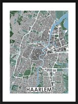 Haarlem - stadskaart | Inclusief strakke moderne lijst | stadsplattegrond | poster van de stad| 40x30cm