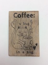 Postkaart U hug in a mug