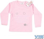 VIB® - Baby T-Shirt Wat ben je lief en wat ben je knap ... (Roze)-(3-6 mnd) - Babykleertjes - Baby cadeau