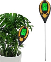 WiseGoods Elektronische PH Grondmeter met 4 Functies - Meet licht, Vochtigheid, PH & Temperatuur - LED Display - Planten - Tuin