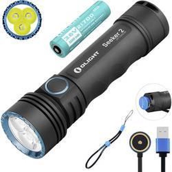 Olight Seeker 2 Rechargeable Zaklamp - Zwart - 3000 Lumen