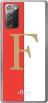 6F hoesje - geschikt voor Samsung Galaxy Note 20 -  Transparant TPU Case - Feyenoord - F #ffffff