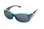 IZZLE Overzetbril Zonnebril Groot 2033A - Dames - Polariserend - UV400 - Blauw montuur/Gekleurd glas