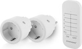 Smartwares SH4-99574 Draadloze Schakelaarset – 3-delig – Plug & Connect – 2 draadloze ministekkers met 2-kanaalsafstandsbediening