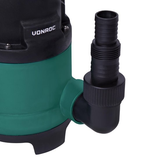 VONROC submersible / pompe à eau VONROC 400W - 8000l / h - Pour eau sale et propre - Avec flotteur