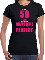 It took 50 years to become this awesome cadeau t-shirt zwart voor dames - 50 jaar verjaardag kado shirt / outfit L