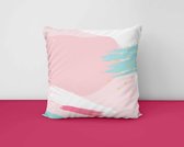 Kussenhoes - Roze - Grafische print - 50 x 50 cm - Woon accessoire