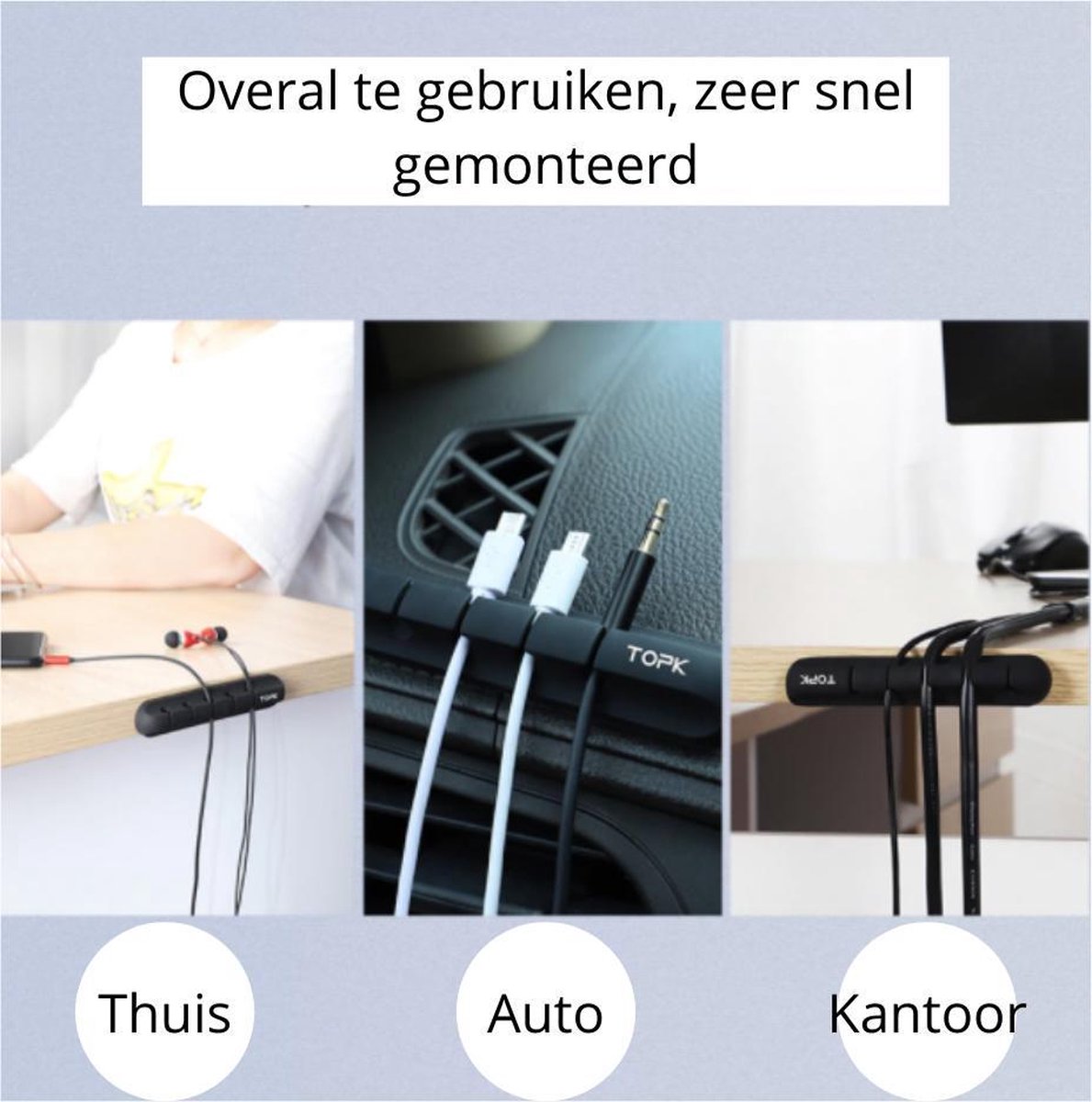 Kabelorganizer inclusief tape 2 stuks kopen