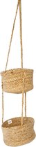 Van René Plantenhanger Naturel Hangmandjes Tweedelig Tuinhanger 120cm