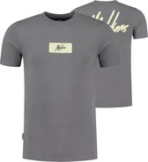 Malelions Jerra T-Shirt - Matt Grey/Yellow - S