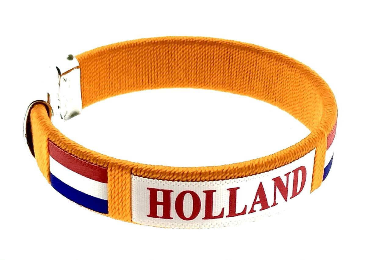 Oranje Holland armband met de Nederlandse 3 kleur. 1 maat past iedereen - 10 stuks
