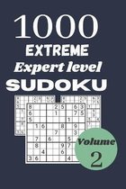 1000 extreme expert level sudoku / volume 2: with their results. Extreme-evil level Sudoku for brain training, dimension