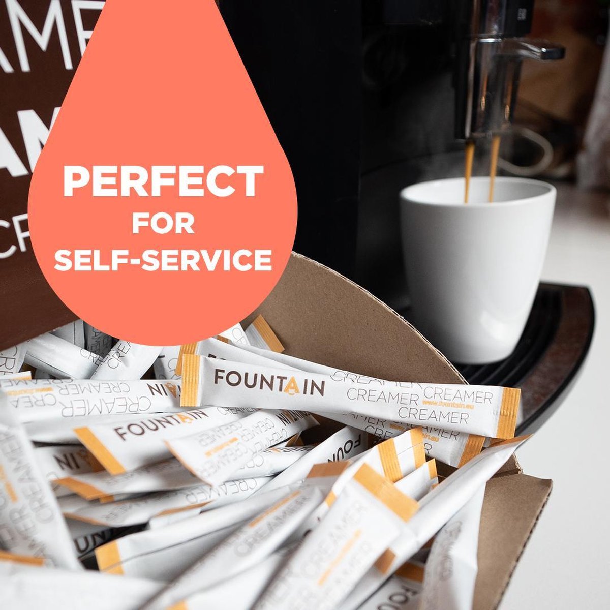 Fountain Creamer Sticks Individueel verpakte melkpoeder sticks van 2,5