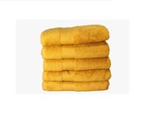5 pièces Serviette en coton Bamboe jaune 50x100 cm 1 pièce Katoen 70%, bambou 30%