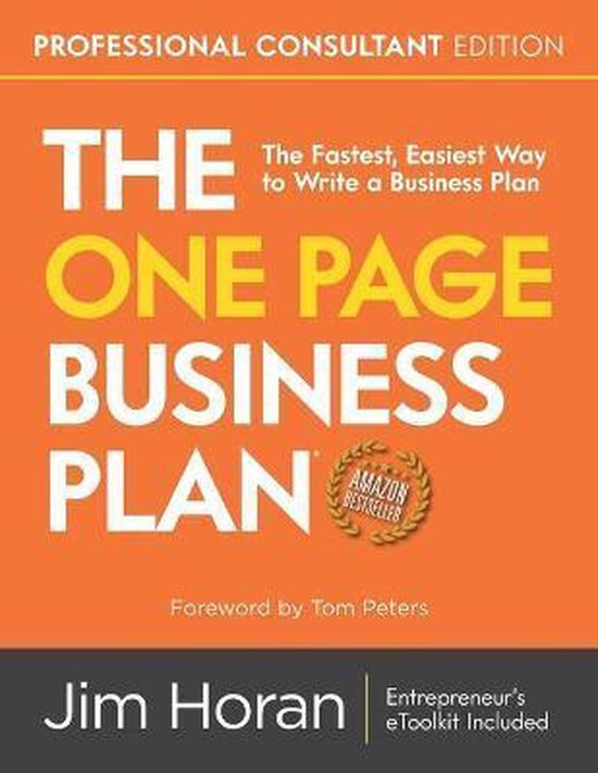 The One Page Business Plan Professional Consultant Edition - cover