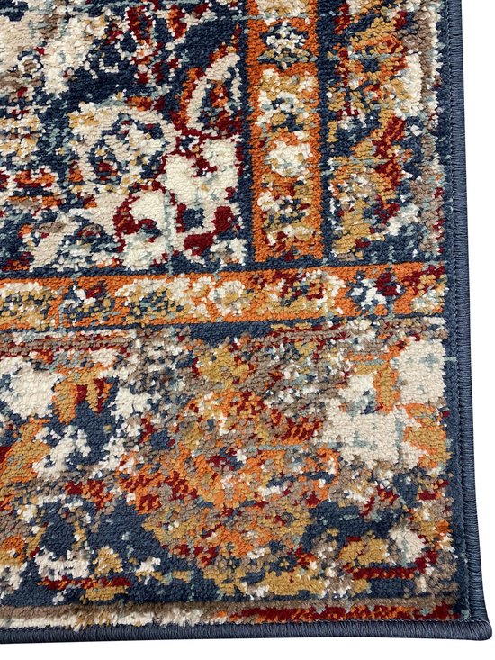 Aledin Carpets Teheran - Vintage Vloerkleed 160x230 cm - Laagpolig - Blauw  - Oosters... | bol