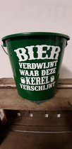 Emmer - Tekst - 5 liter Bier Verdwijnt waar deze kerel -Groen- Kado - Gift