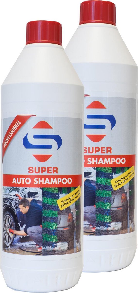 SuperCleaners - Autoshampoo - concentraat - met extra glans - 2 stuks