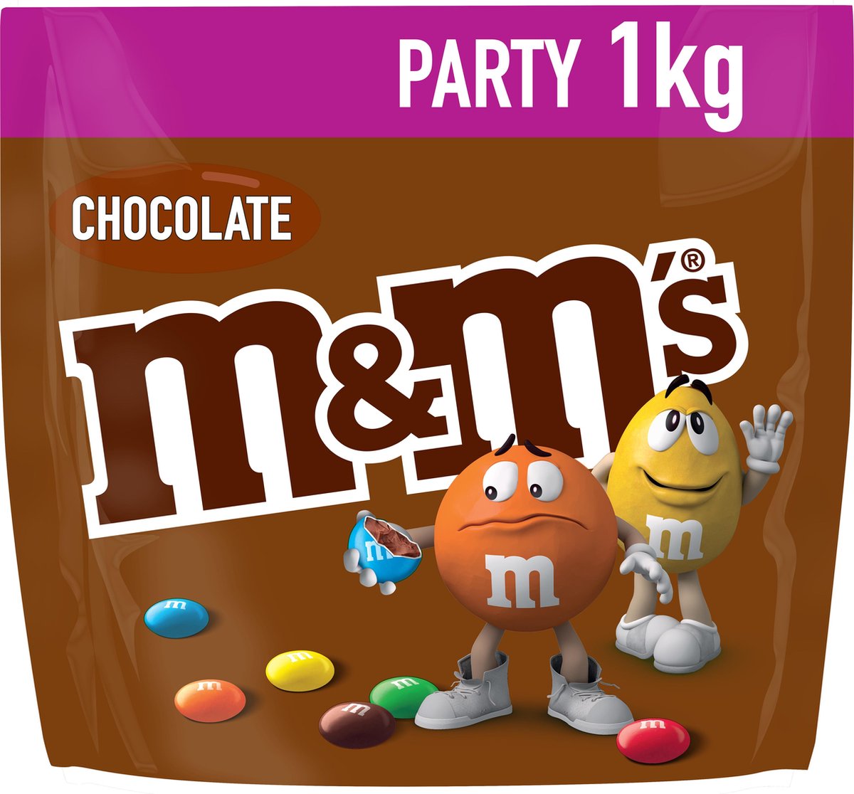 M&M'S Pinda chocolade partyzak - 6 x 1kg - The famous Amsterdam Candy Store