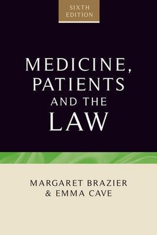 Medicine, Patients and the Law - cover