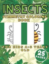 Insects Symmetry Coloring Book for Kids 4-8