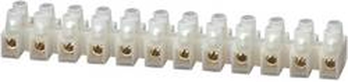 TRU COMPONENTS 620831 Kroonsteen Flexibel: 4-10 mm² Massief: 4-10 mm² Aantal polen: 12 1 stuk(s) Wit