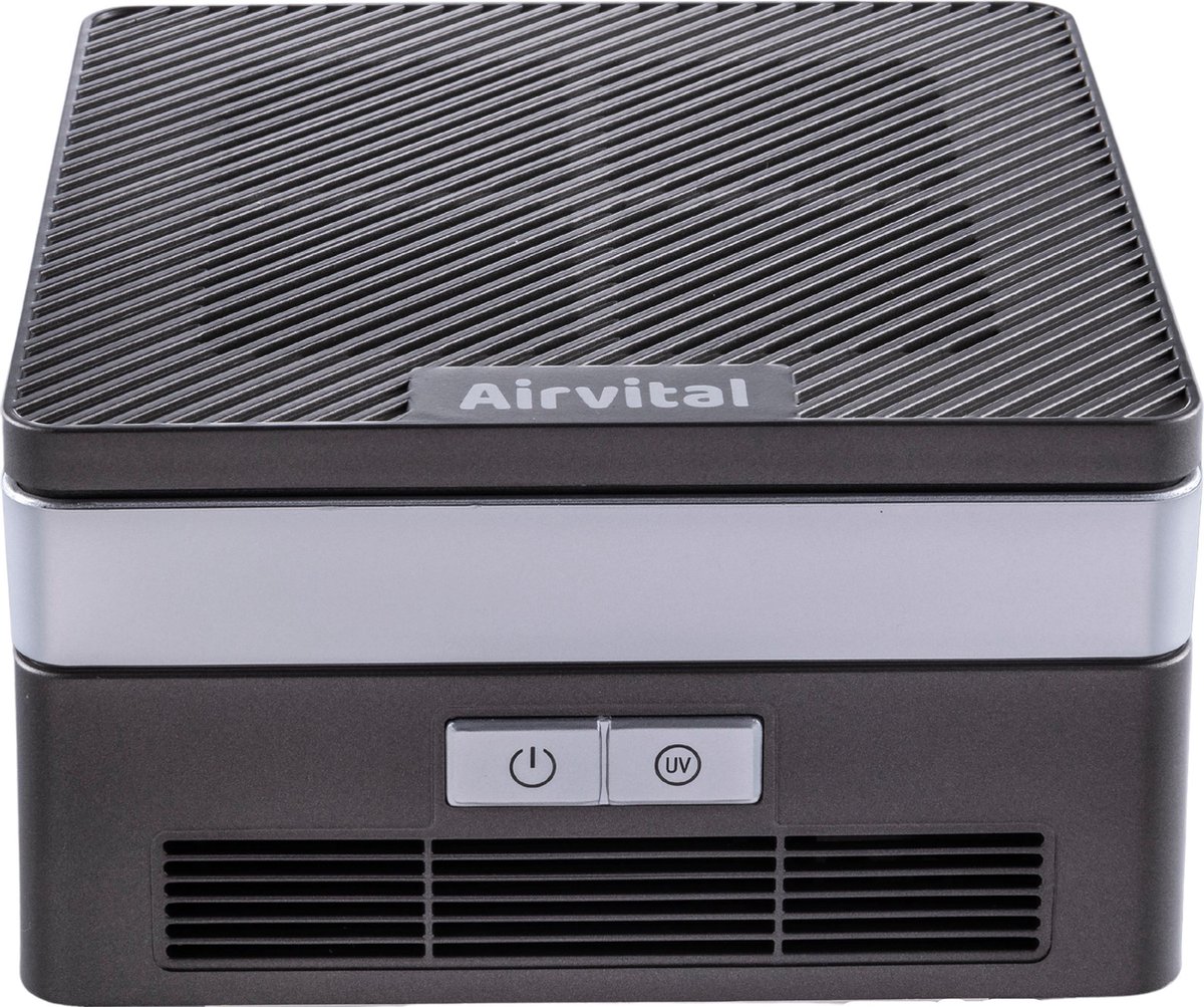 Airvital - Auto en Bureau Luchtreiniger: Met HEPA, Actieve koolfilter, Ionisator en UV lamp