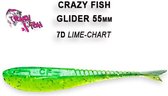 Crazy Fish Glider  - 5.5 cm - 7d - lime chart - floating