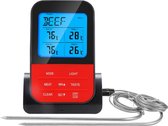 Vleesthermometer - Draadloze vleesthermometer - Vleesthermometer met 2 sondes - BBQ thermometer - Vleesthermometer - Kerntemperatuur meter - Kernthermometer - Vleesthermometer met timer - Sui