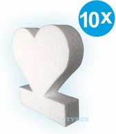 10 pièces - Styrofoam Heart - objet de loisir de base - Fête des Mères - Maman