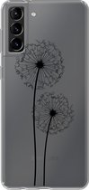 Samsung Galaxy S21 Plus - Smart cover - Zwart - Paardenbloem