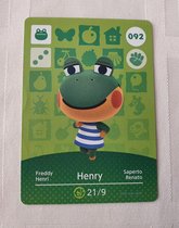 Amiibo animal crossing new horizons origineel Eu henry 092 kaart