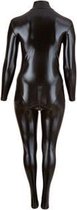 Plus Size Wetlook Catsuit Met Lange Rits - XXXXL - Zwart - BDSM - Fetish Kleding Dames -  Dames Lingerie - Catsuits