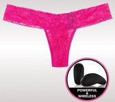 Vibrerende String Met Afstandsbediening - Roze - One Size (S-L 34 - 40) - Roze - Sexy Lingerie & Kleding - Lingerie Dames -  Dames Lingerie - Strings